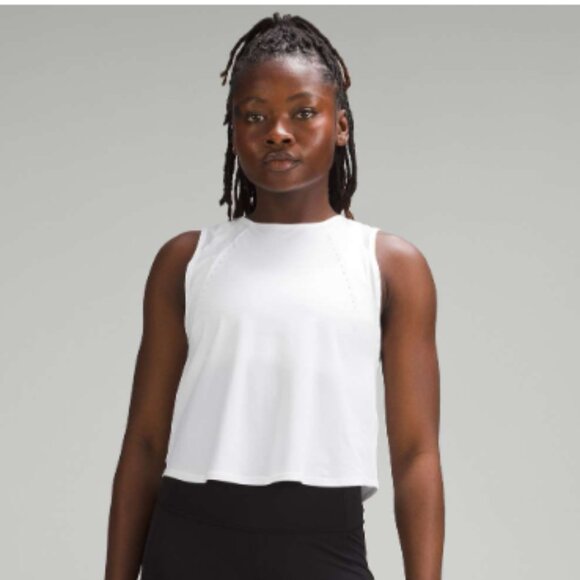 Lululemon Sculpt Cropped Tank Top White Size 6 - Picture 1 of 3